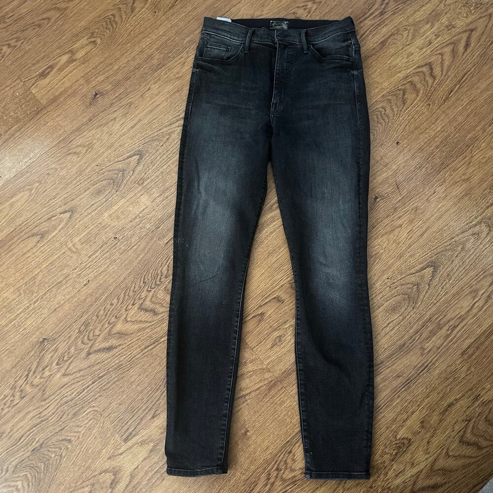 Mother black washed The Swooner Ankle stretch cotton blend classic Jeans FLAWS